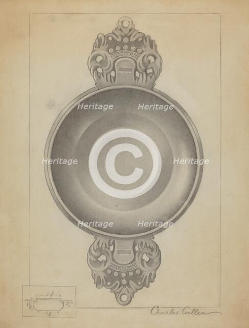Pewter Porringer, c. 1936. Creator: Charles Cullen.