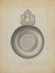 Pewter Porringer, c. 1936. Creator: Charles Cullen