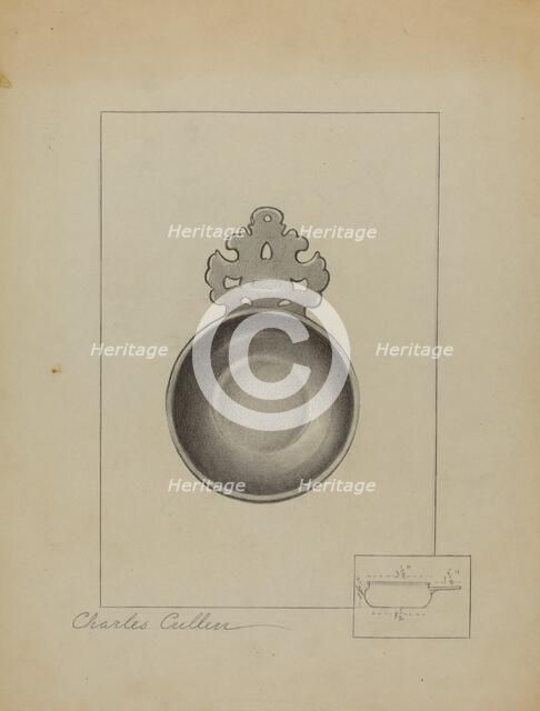 Pewter Porringer, c. 1936. Creator: Charles Cullen.