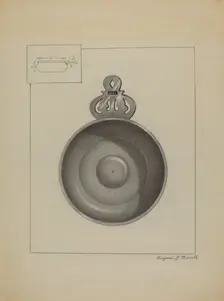 Pewter Porringer, c. 1936. Creator: Eugene Barrell