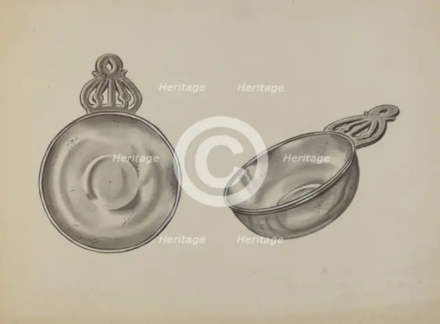 Pewter Porringer, c. 1936. Creator: Fred Peterson.