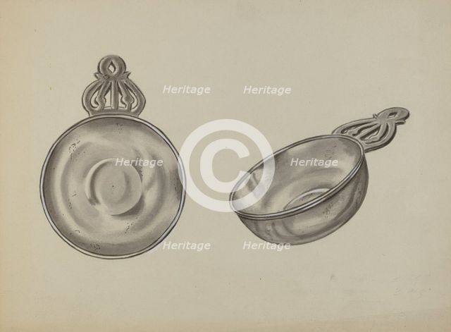 Pewter Porringer, c. 1936. Creator: Fred Peterson.