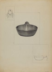 Pewter Porringer, c. 1936. Creator: Louis Annino
