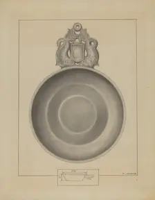 Pewter Porringer, c. 1936. Creator: Philip Johnson