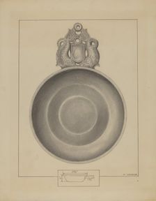 Pewter Porringer, c. 1936. Creator: Philip Johnson
