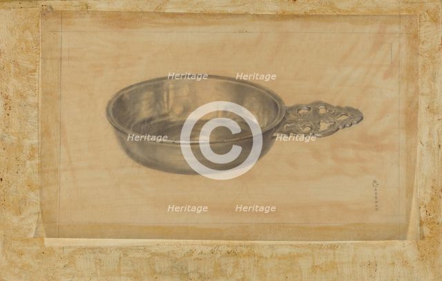 Pewter Porringer, c. 1937. Creator: Harry Goodman.