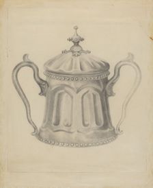 Pewter Sugar Bowl, 1935/1942. Creator: Samuel O. Klein
