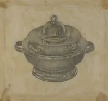 Pewter Sugar Bowl, c. 1937. Creator: Harry Goodman