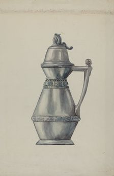 Pewter Syrup Jug, c. 1937. Creator: Harry Mann Waddell