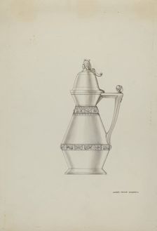 Pewter Syrup Jar, c. 1937. Creator: Harry Mann Waddell