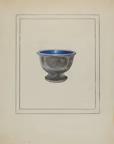 Pewter Salt or Sugar Bowl, c. 1936. Creator: Sara Garfinkel