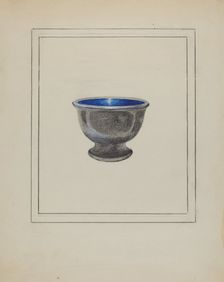 Pewter Salt or Sugar Bowl, c. 1936. Creator: Sara Garfinkel