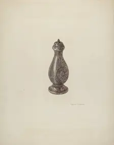 Pewter Salt Shaker, 1940. Creator: Orrie McCombs