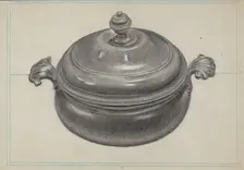 Pewter Soup Tureen, c. 1936. Creator: James O'Mara