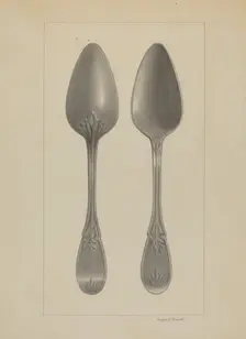 Pewter Spoon, c. 1936. Creator: Eugene Barrell
