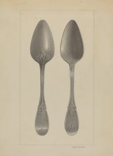 Pewter Spoon, c. 1936. Creator: Eugene Barrell