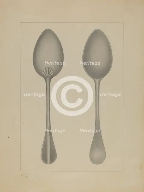 Pewter Spoon, c. 1937. Creator: Burton Ewing.