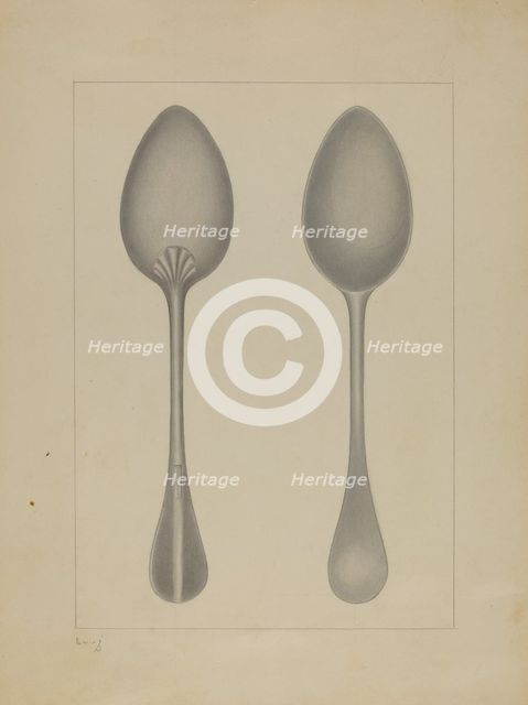 Pewter Spoon, c. 1937. Creator: Burton Ewing.