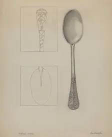 Pewter Spoon, c. 1937. Creator: Grace Halpin