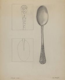 Pewter Spoon, c. 1937. Creator: Grace Halpin