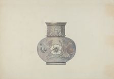 Pewter Spoon Holder, c. 1937. Creator: Beulah Bradleigh