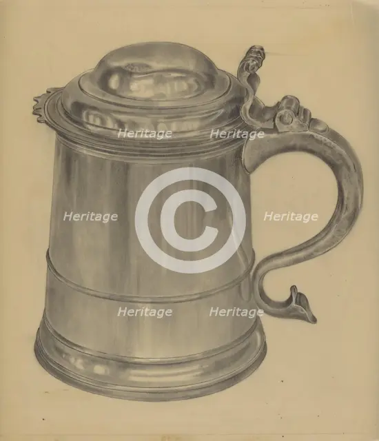 Pewter Tankard, 1935/1942. Creator: Harry Goodman.