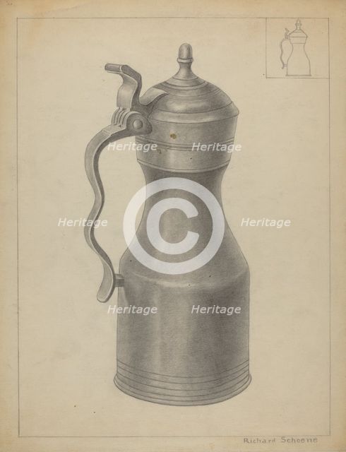 Pewter Tankard, 1935/1942. Creator: Richard Schoene.