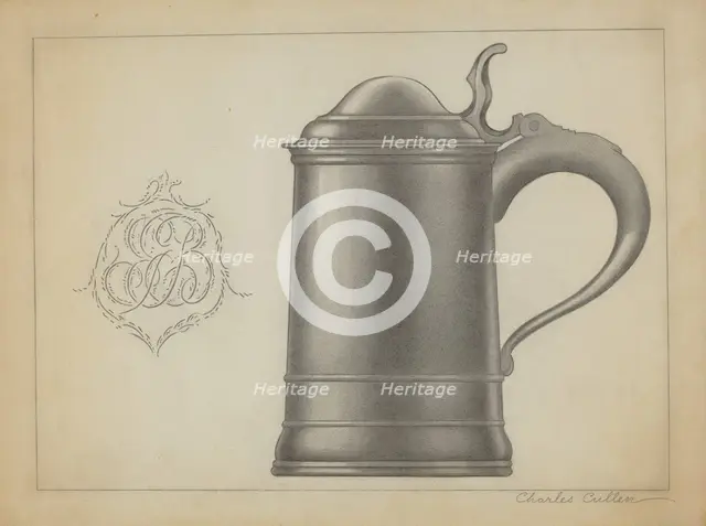 Pewter Tankard, c. 1936. Creator: Charles Cullen.