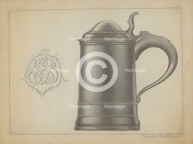Pewter Tankard, c. 1936. Creator: Charles Cullen.