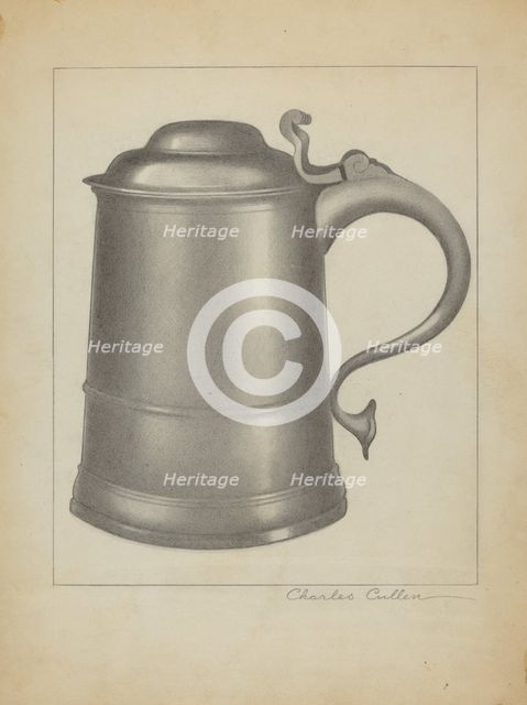 Pewter Tankard, c. 1936. Creator: Charles Cullen.