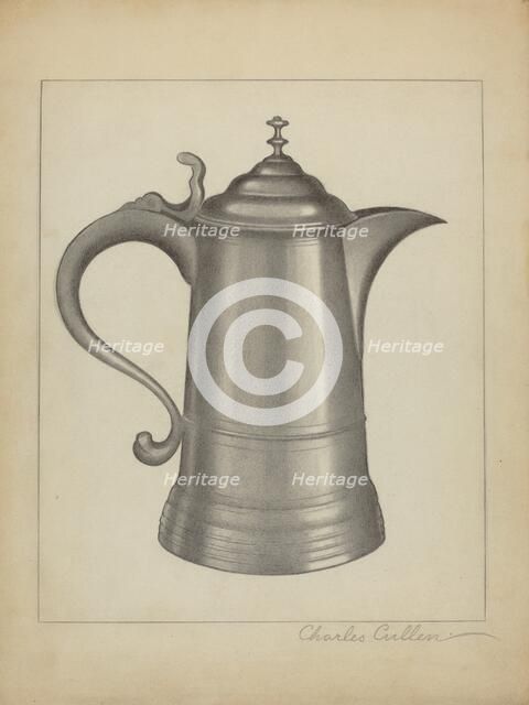 Pewter Tankard, c. 1936. Creator: Charles Cullen.