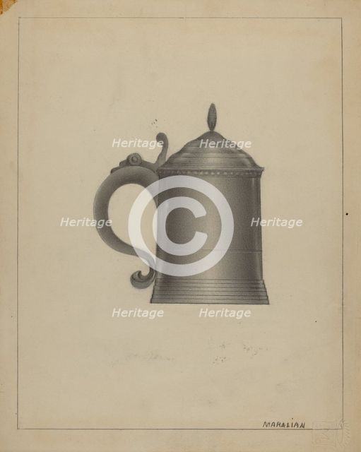 Pewter Tankard, c. 1936. Creator: Arsen Maralian.