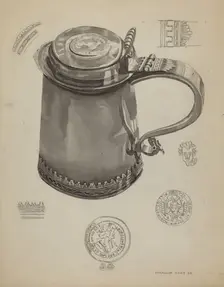 Pewter Tankard, c. 1936. Creator: Franklin Hart