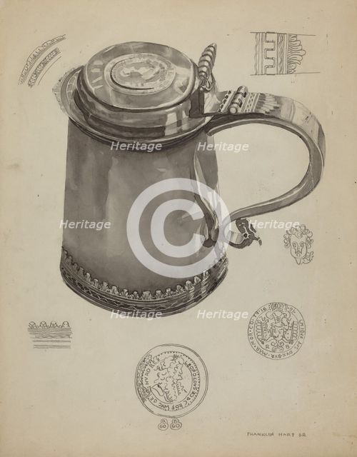 Pewter Tankard, c. 1936. Creator: Franklin Hart.