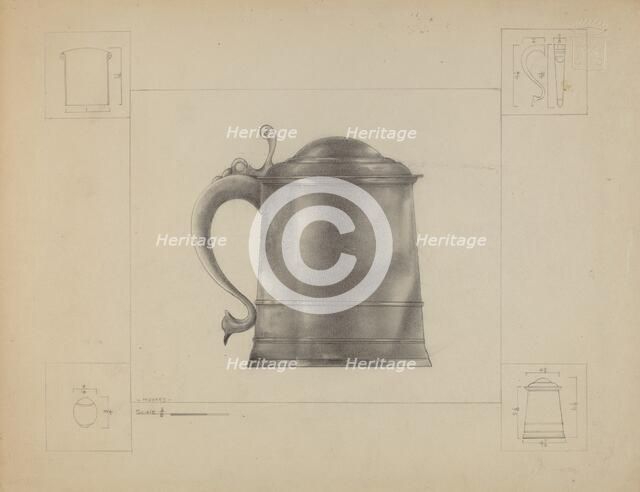 Pewter Tankard, c. 1936. Creator: Henry Meyers.