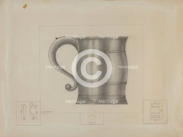 Pewter Tankard, c. 1936. Creator: Henry Meyers.