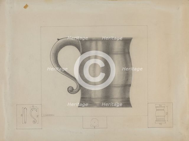Pewter Tankard, c. 1936. Creator: Henry Meyers.