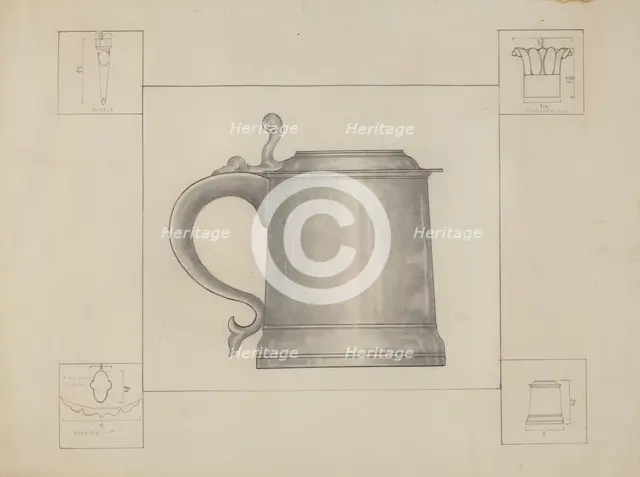 Pewter Tankard, c. 1936. Creator: Henry Meyers.