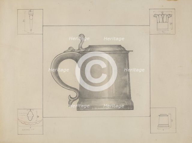 Pewter Tankard, c. 1936. Creator: Henry Meyers.