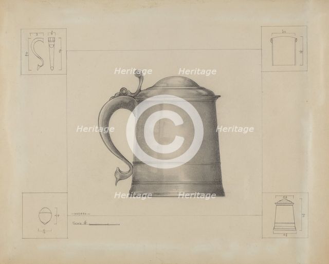 Pewter Tankard, c. 1936. Creator: Henry Meyers.