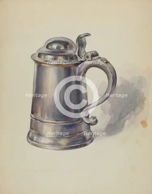 Pewter Tankard, c. 1936. Creator: John Dixon.
