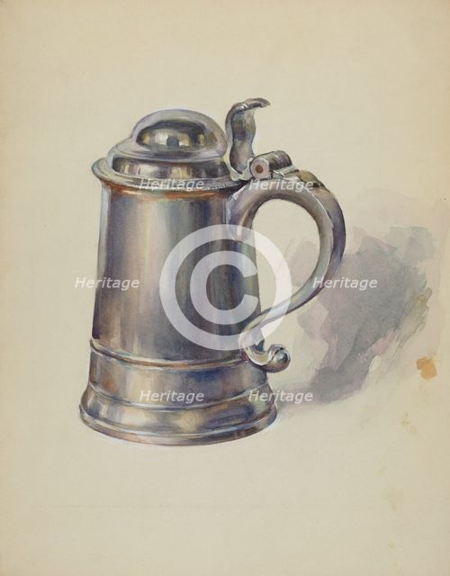 Pewter Tankard, c. 1936. Creator: John Dixon.