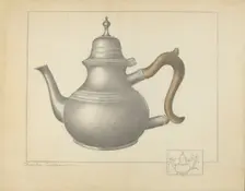 Pewter Teapot, 1935/1942. Creator: Charles Cullen