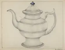 Pewter Teapot, 1935/1942. Creator: Frank Nelson