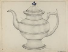 Pewter Teapot, 1935/1942. Creator: Frank Nelson