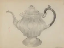 Pewter Teapot, 1935/1942. Creator: Frank Nelson