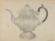 Pewter Teapot, 1935/1942. Creator: Frank Nelson