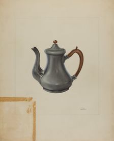 Pewter Teapot, 1935/1942. Creator: John Tarantino