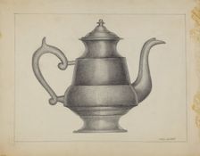 Pewter Teapot, 1935/1942. Creator: Karl Joubert