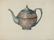 Pewter Teapot, c. 1936. Creator: Beulah Bradleigh